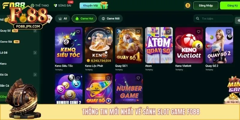 Slot Game FO88 - Thiên Đường Trò Chơi Slot Cực Khủng 1 Thông tin mới nhất về sảnh slot game FO88