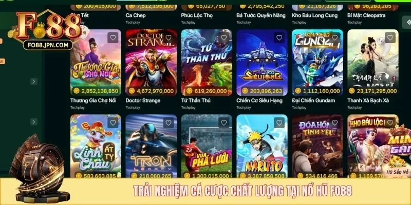 Trải nghiệm cá cược chất lượng tại nổ hũ FO88